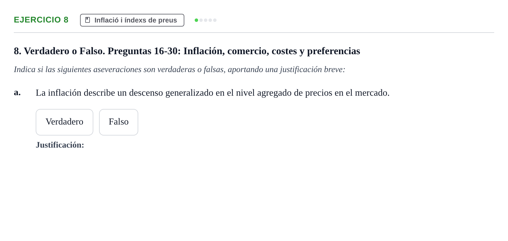 Enunciado: 8 - Inflació i índexs de preus