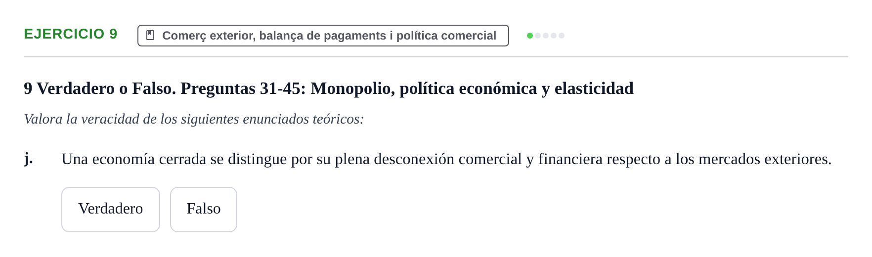 Enunciado: 9 - Comerç exterior, balança de pagaments i polít…