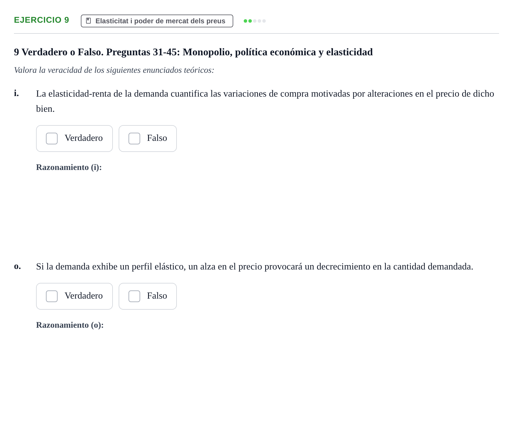 Enunciado: 9 - Elasticitat i poder de mercat dels preus