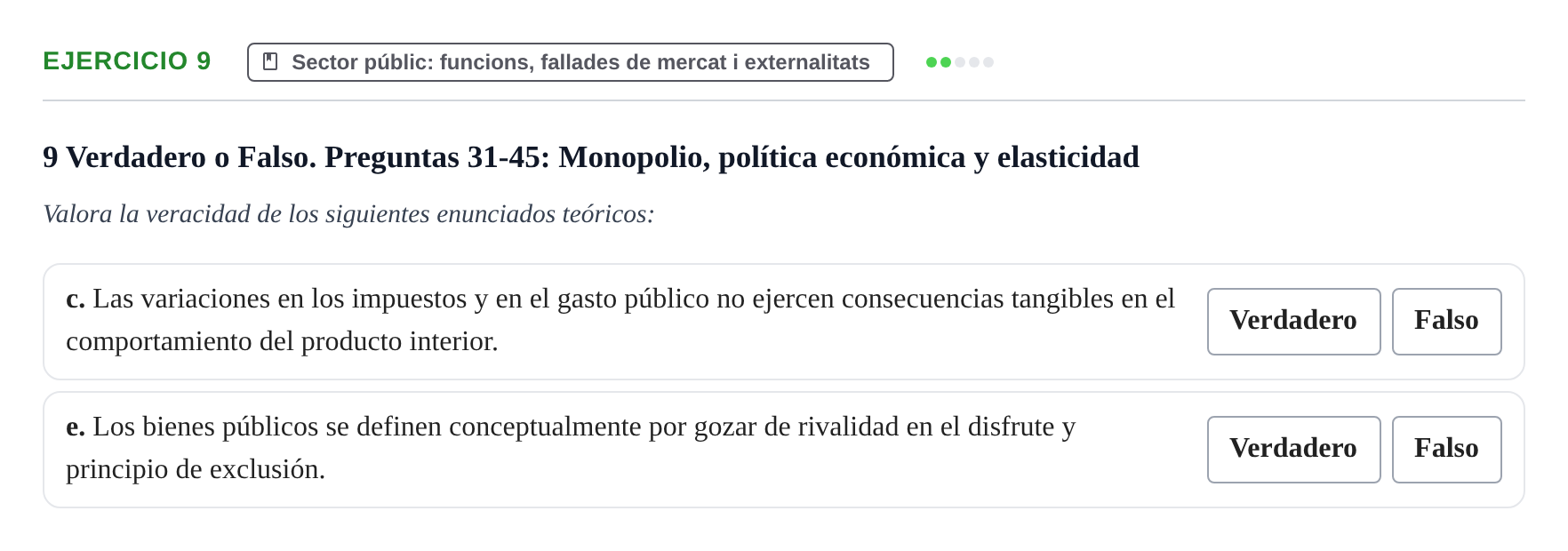 Enunciado: 9 - Sector públic: funcions, fallades de mercat i…