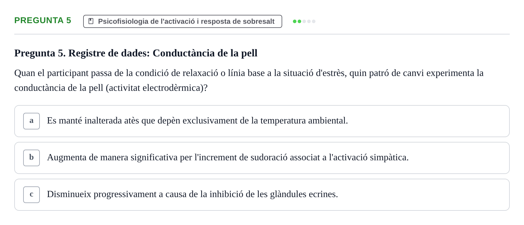 Enunciado: Pregunta 5