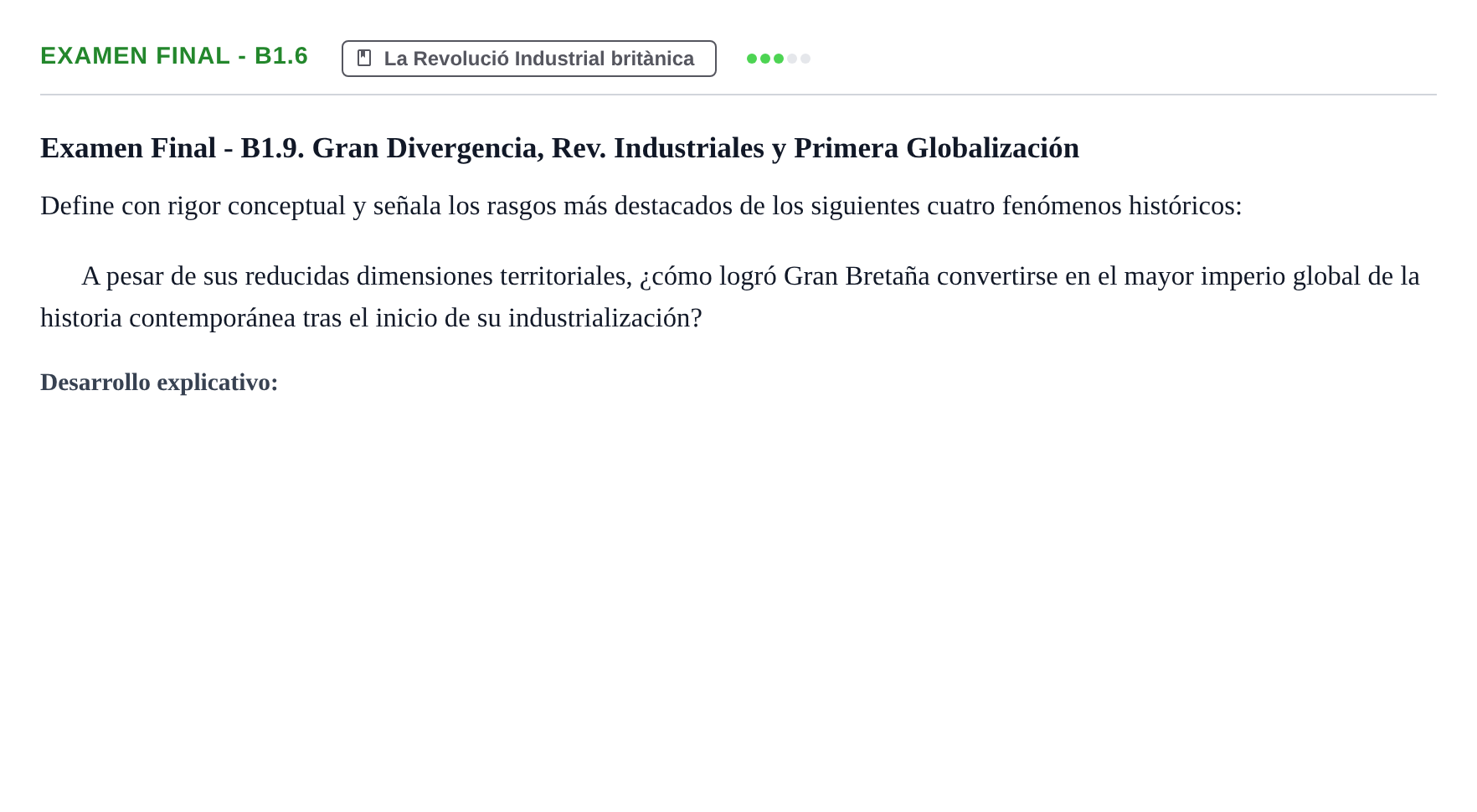 Enunciado: Examen Final - B1.6
