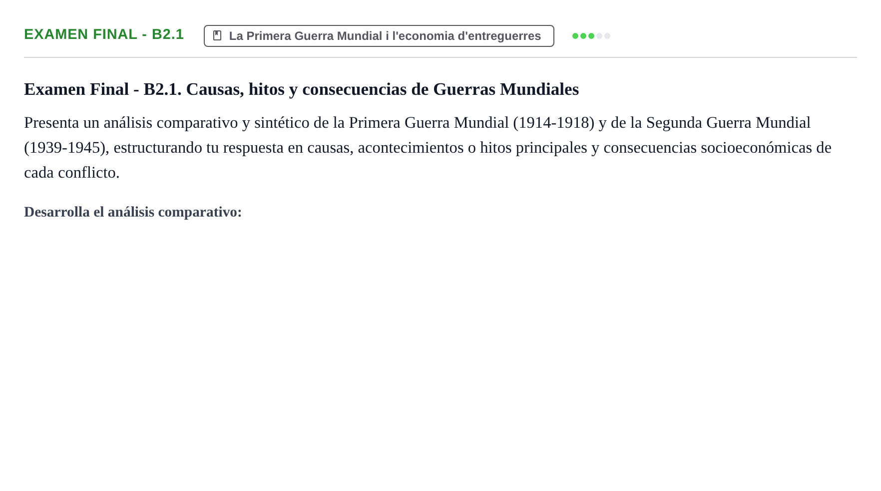 Enunciado: Examen Final - B2.1