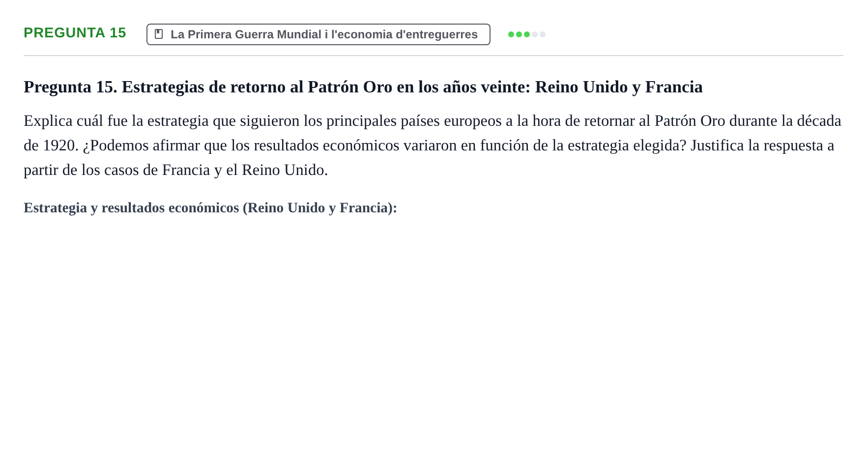 Enunciado: Pregunta 15