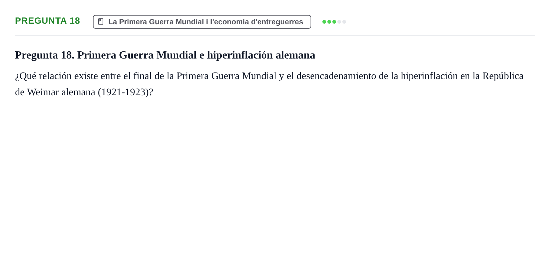 Enunciado: Pregunta 18