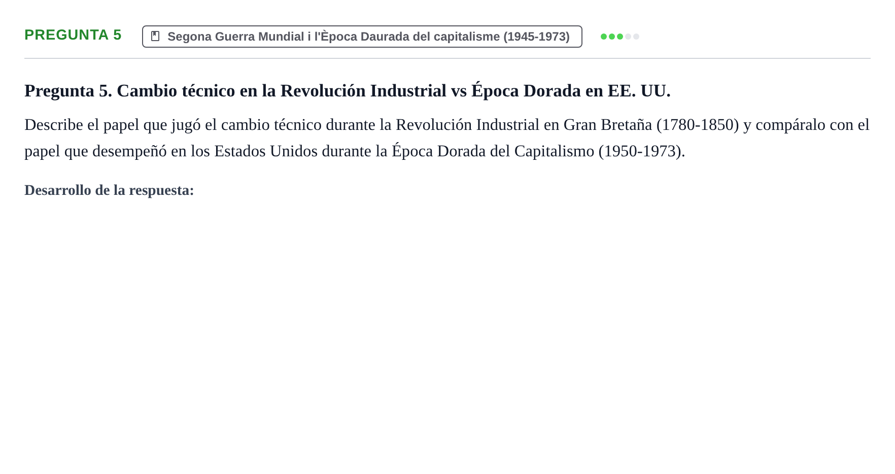 Enunciado: Pregunta 5