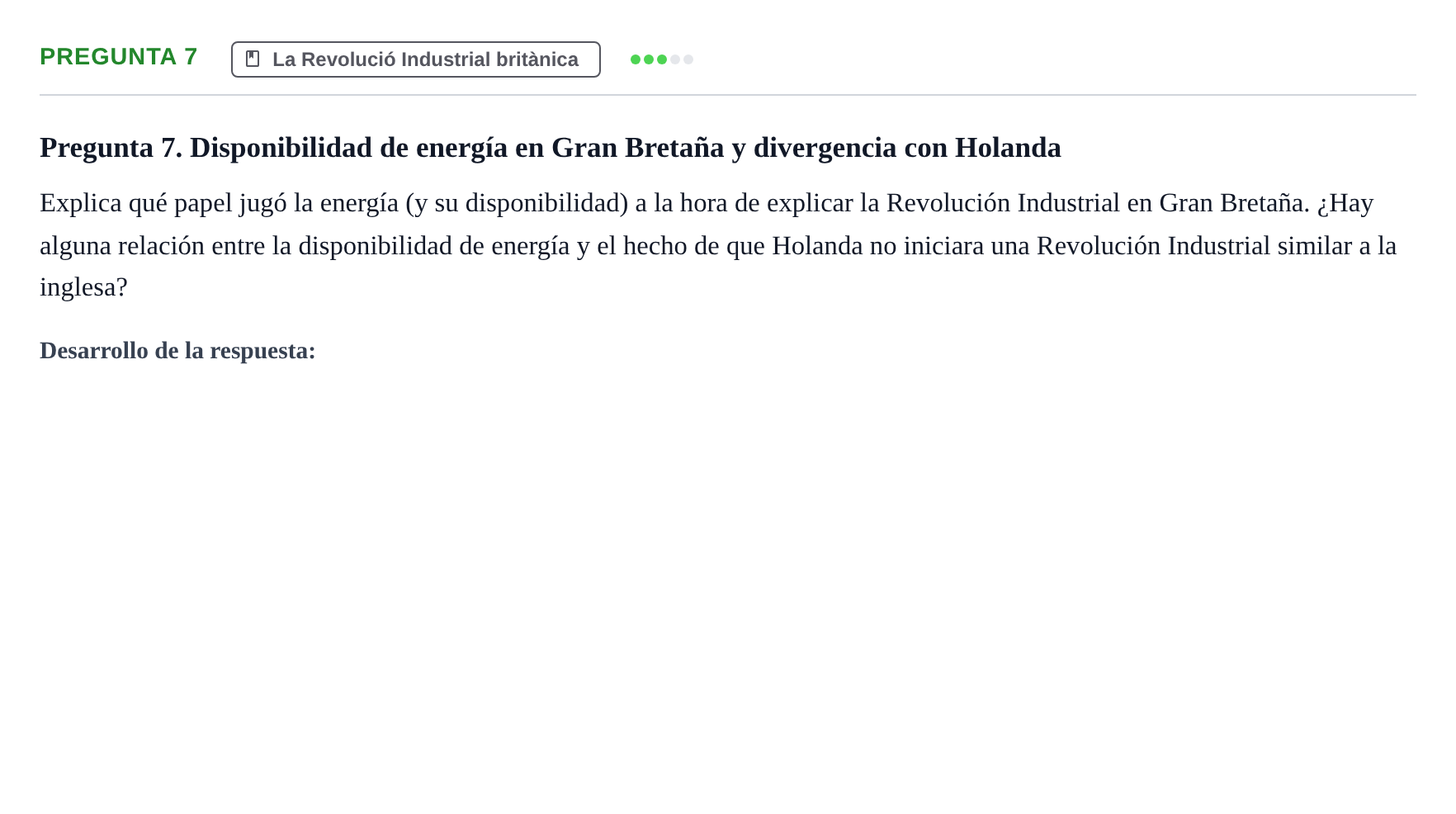 Enunciado: Pregunta 7