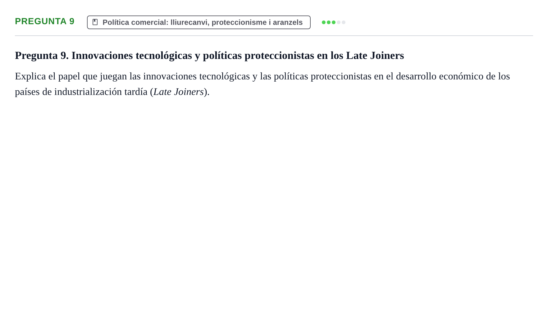Enunciado: Pregunta 9