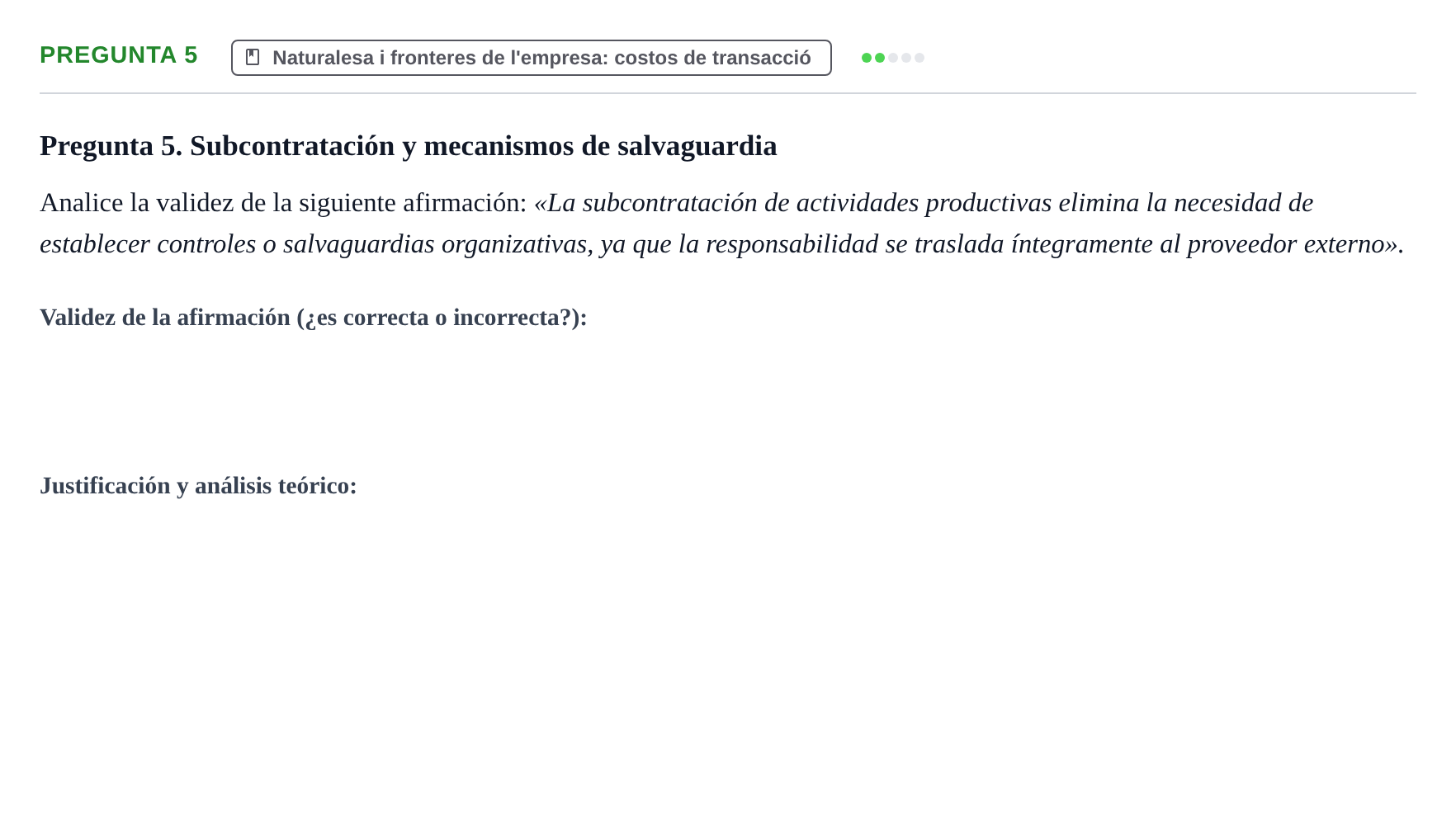 Enunciado: Pregunta 5