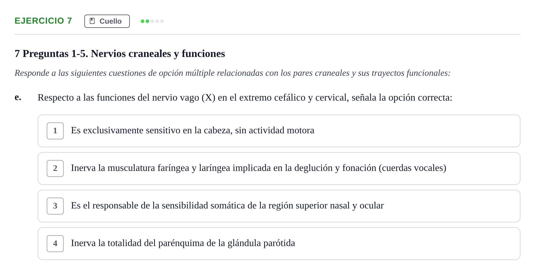Enunciado: 7 - Cuello
