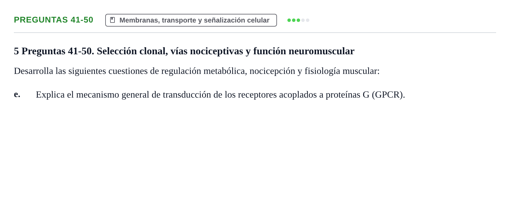 Enunciado: Preguntas 41-50 - Membranas, transporte y señaliz…