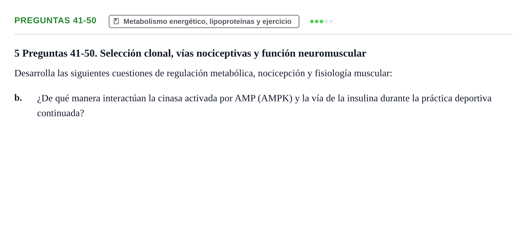 Enunciado: Preguntas 41-50 - Metabolismo energético, lipopro…