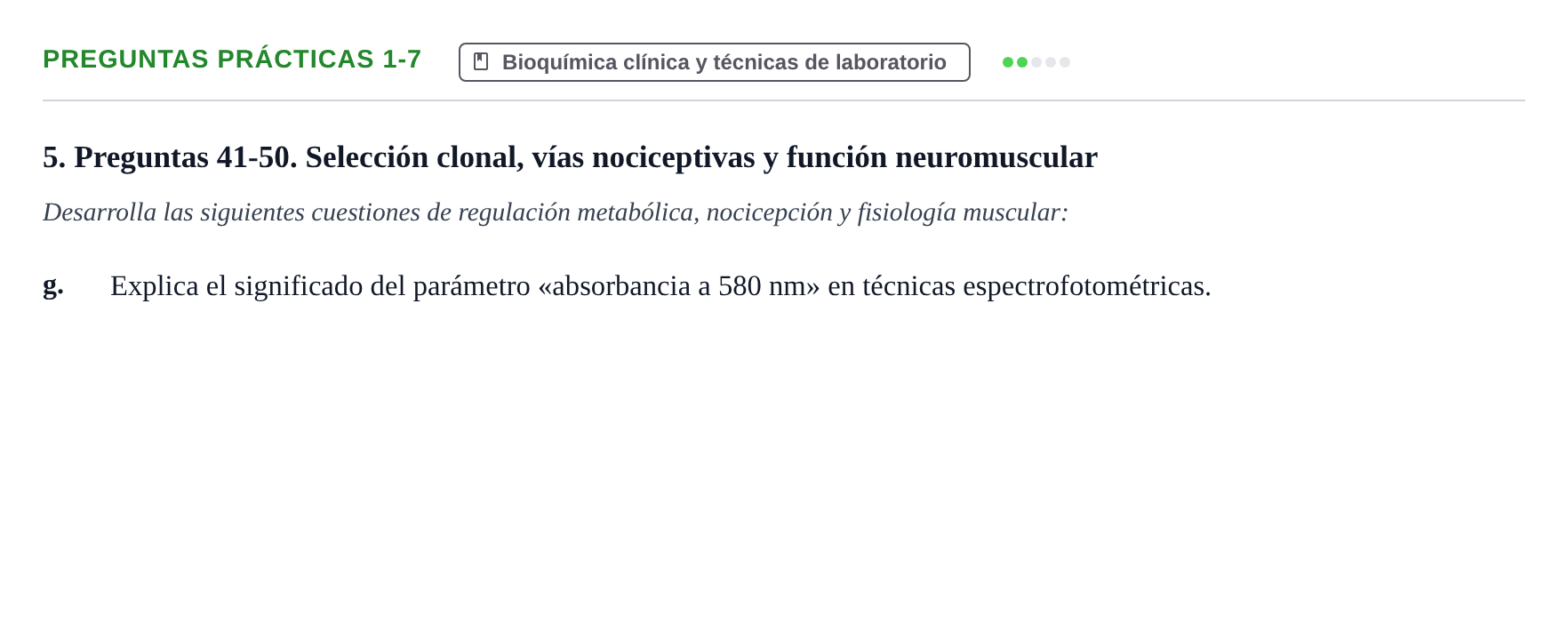Enunciado: Preguntas prácticas 1-7 - Bioquímica clínica y té…