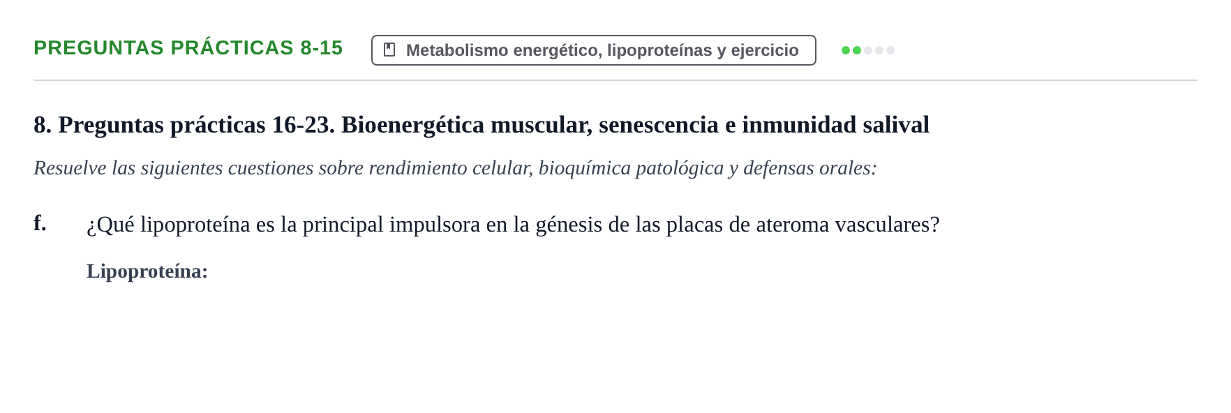 Enunciado: Preguntas prácticas 8-15 - Metabolismo energético…