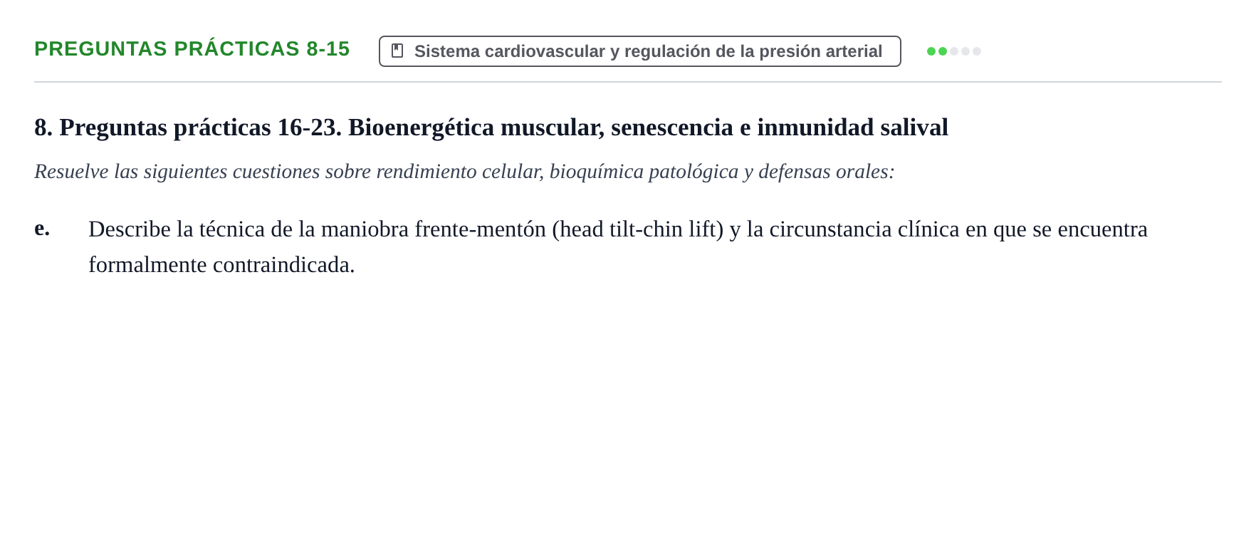 Enunciado: Preguntas prácticas 8-15 - Sistema cardiovascular…