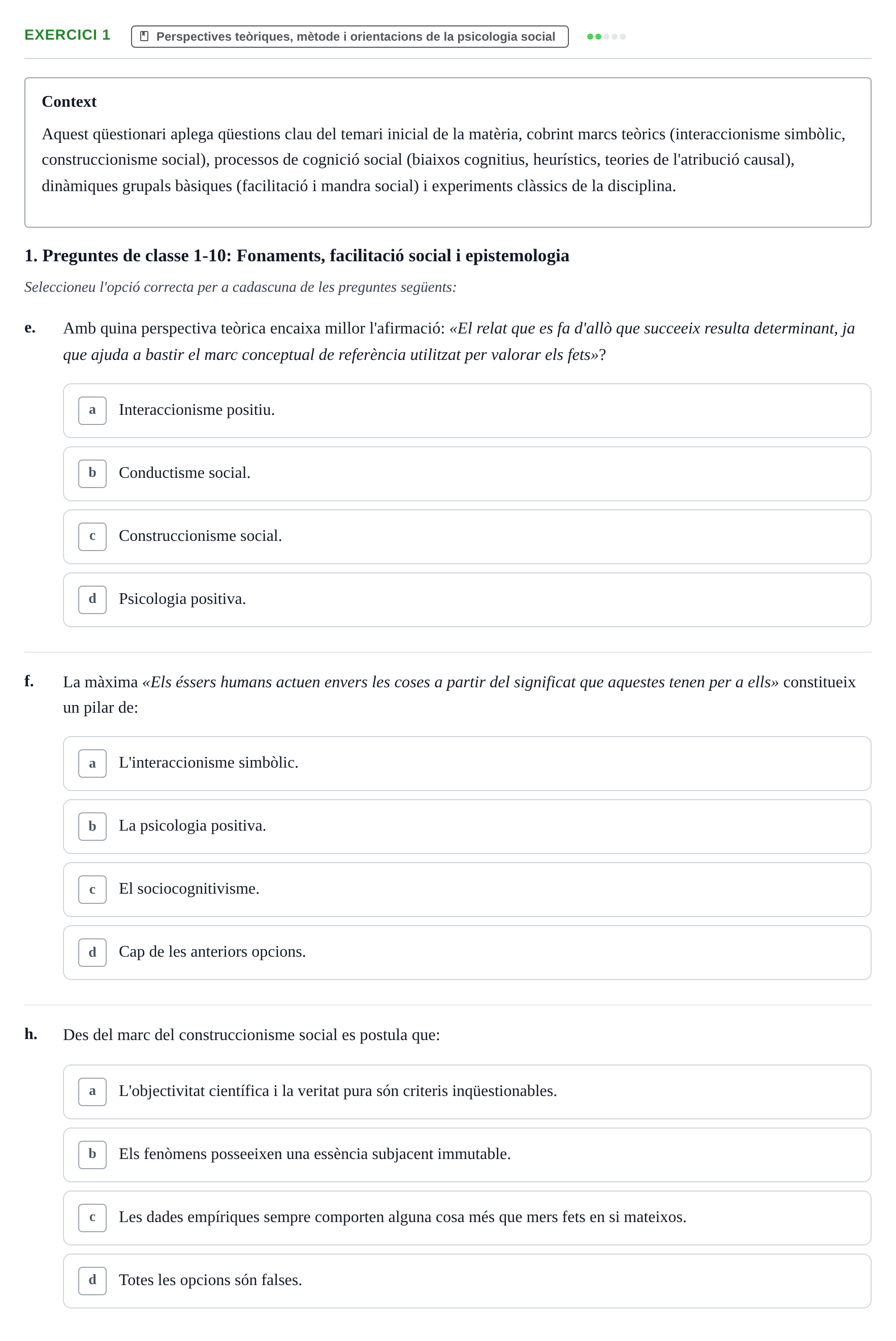 Enunciado: 1 - Perspectives teòriques