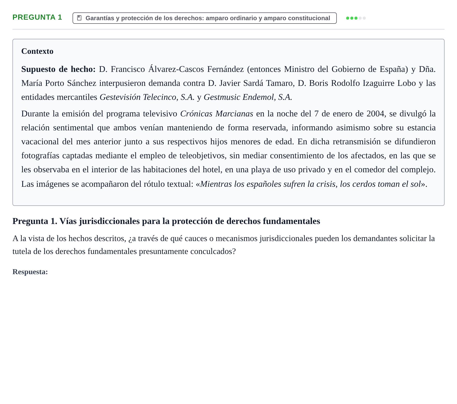 Enunciado: Pregunta 1