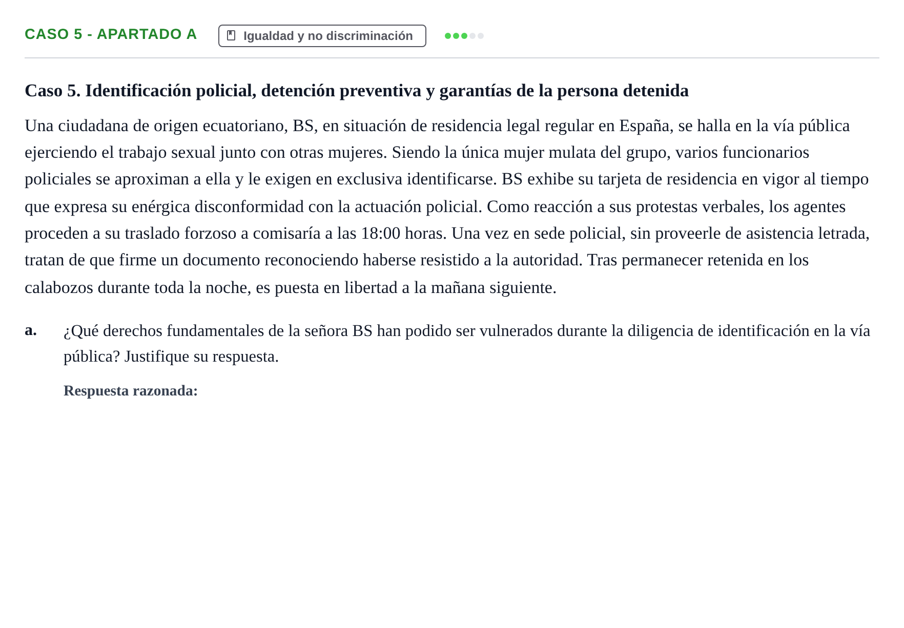 Enunciado: Caso 5 - Apartado a