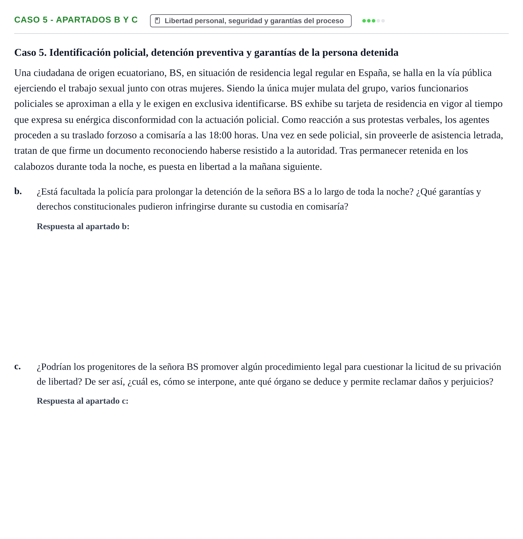Enunciado: Caso 5 - Apartados b y c