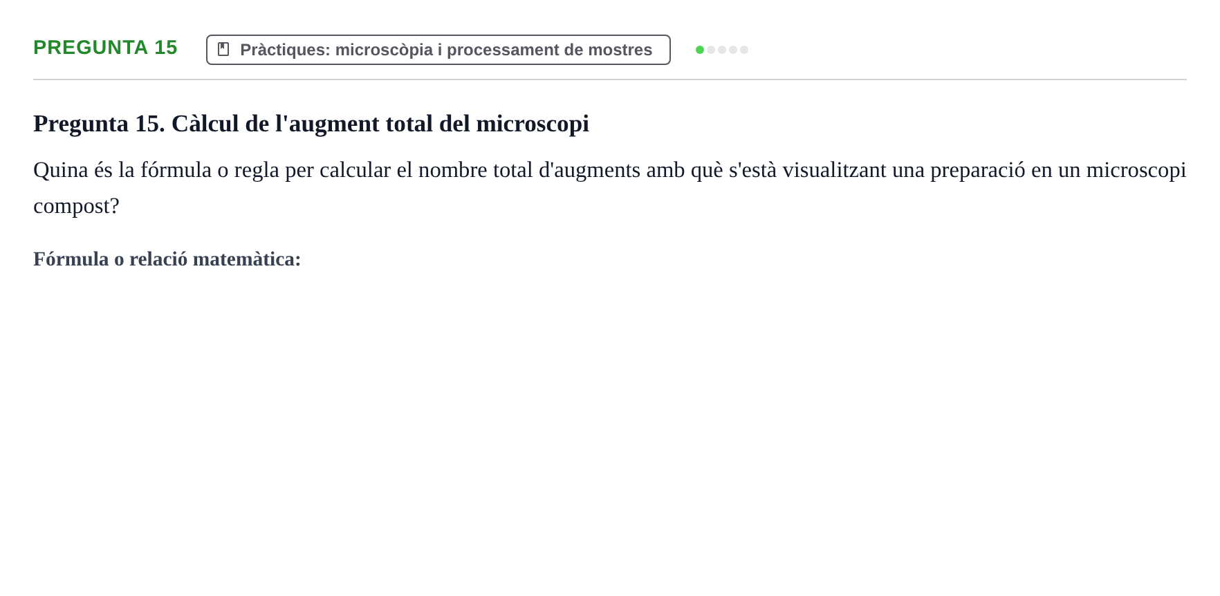 Enunciado: Pregunta 15
