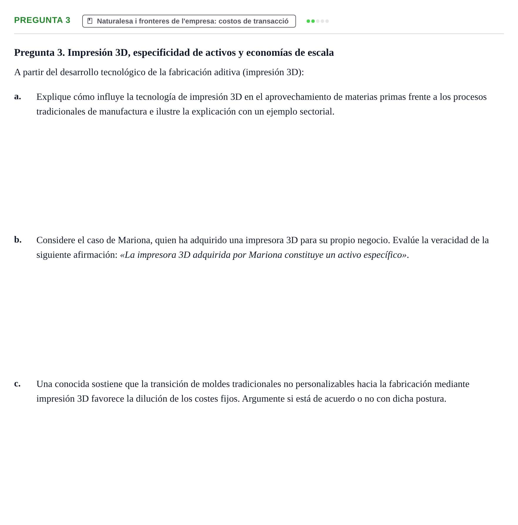 Enunciado: Pregunta 3