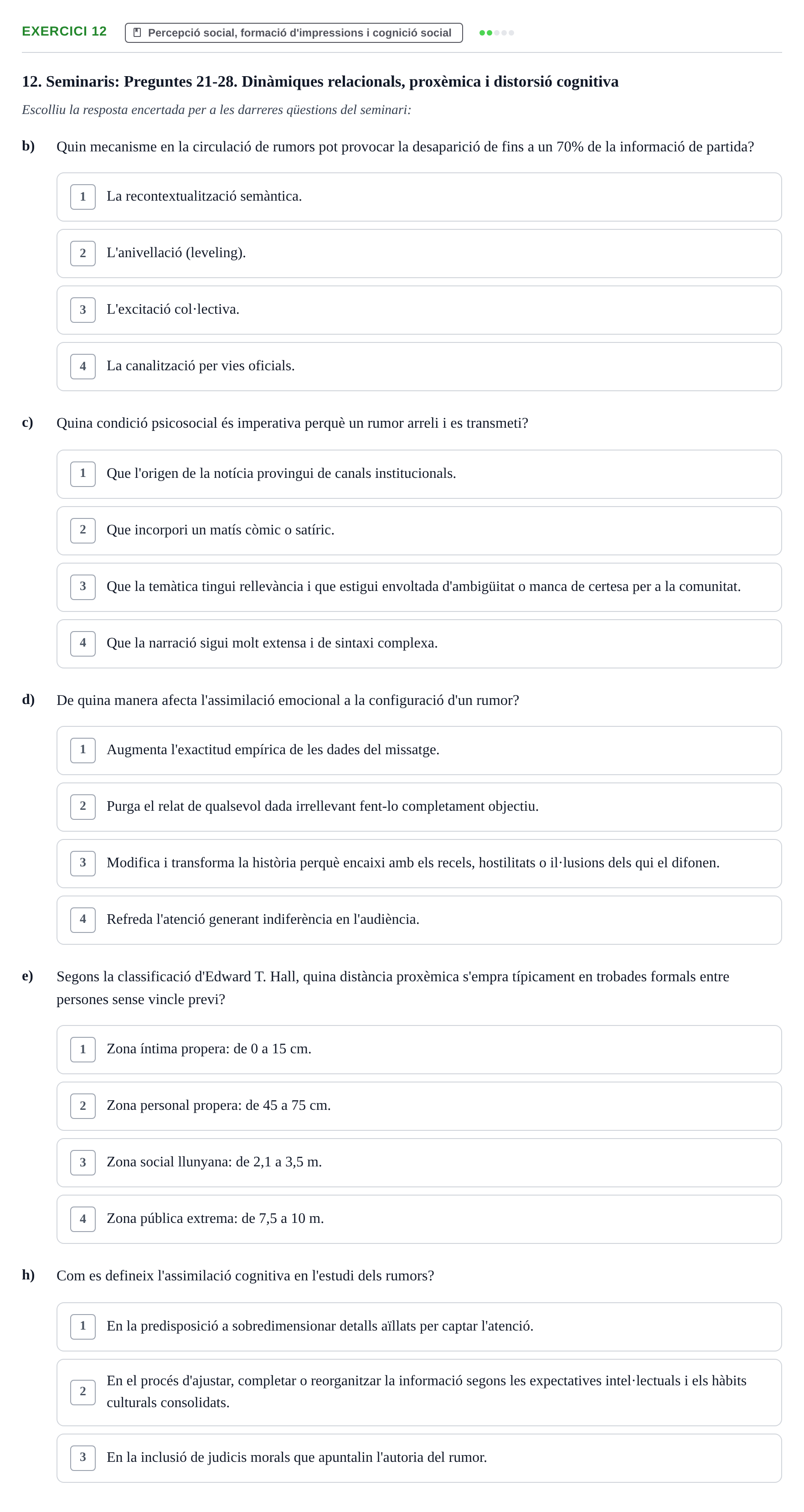 Enunciado: 12 - Percepció social, formació d'impressions i c…