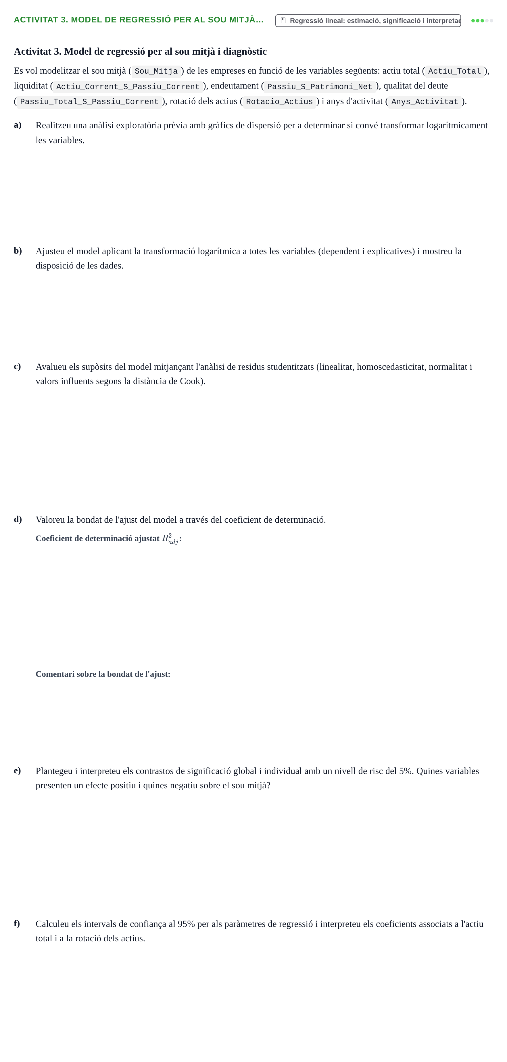 Enunciado: Activitat 3. Model de regressió per al sou mitjà…