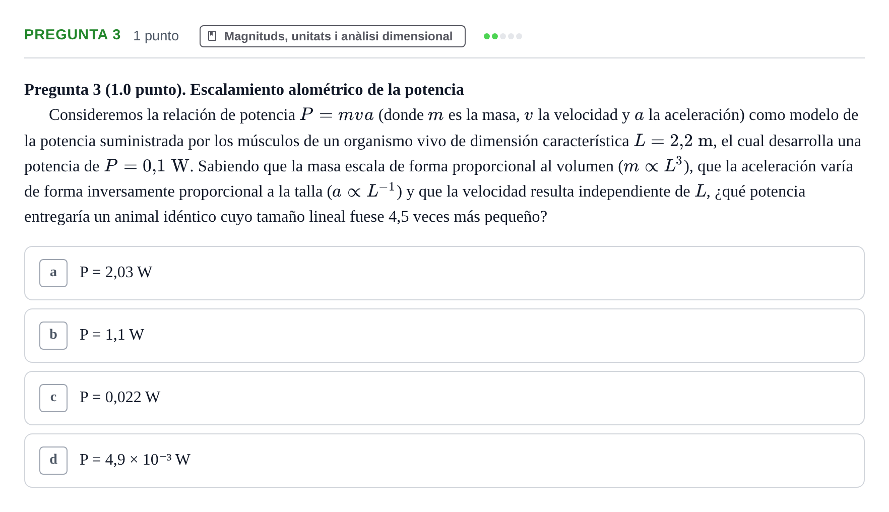Enunciado: Pregunta 3 · Física UAB 2023