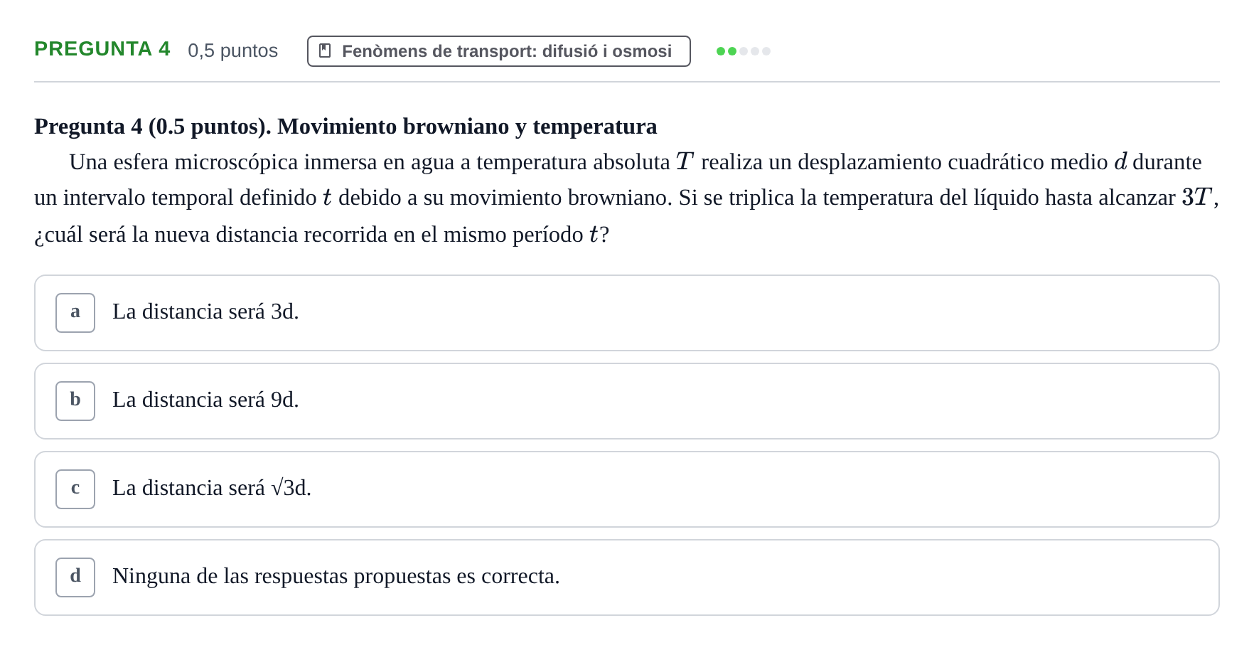 Enunciado: Pregunta 4 · Física UAB 2023