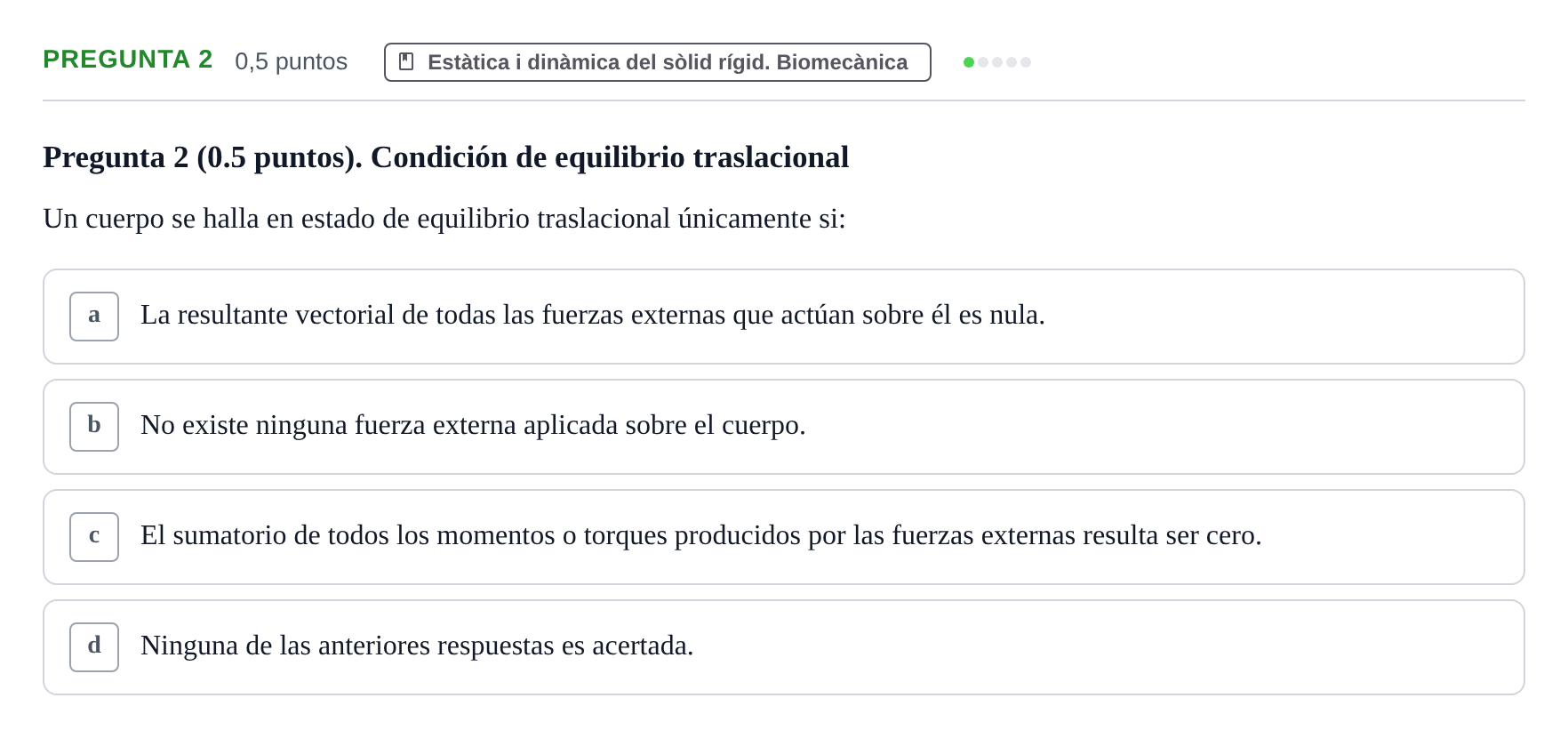Enunciado: Pregunta 2 · Física UAB 2023