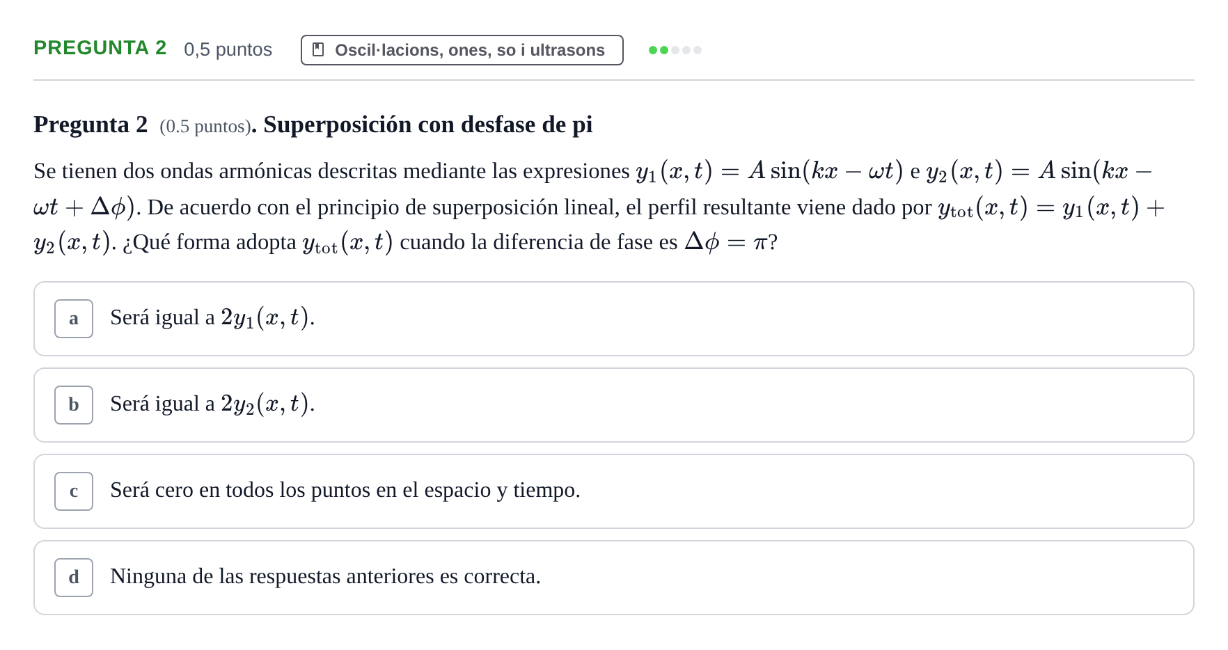 Enunciado: Pregunta 2 · Física UAB 2023