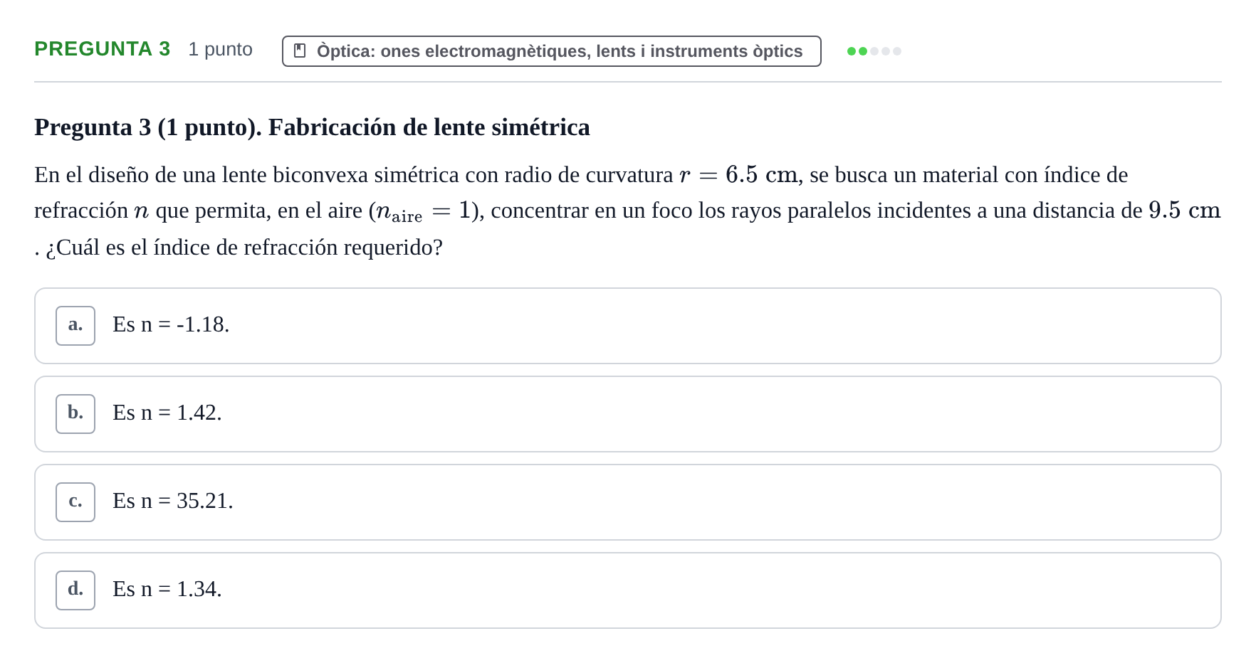 Enunciado: Pregunta 3 · Física UAB 2023