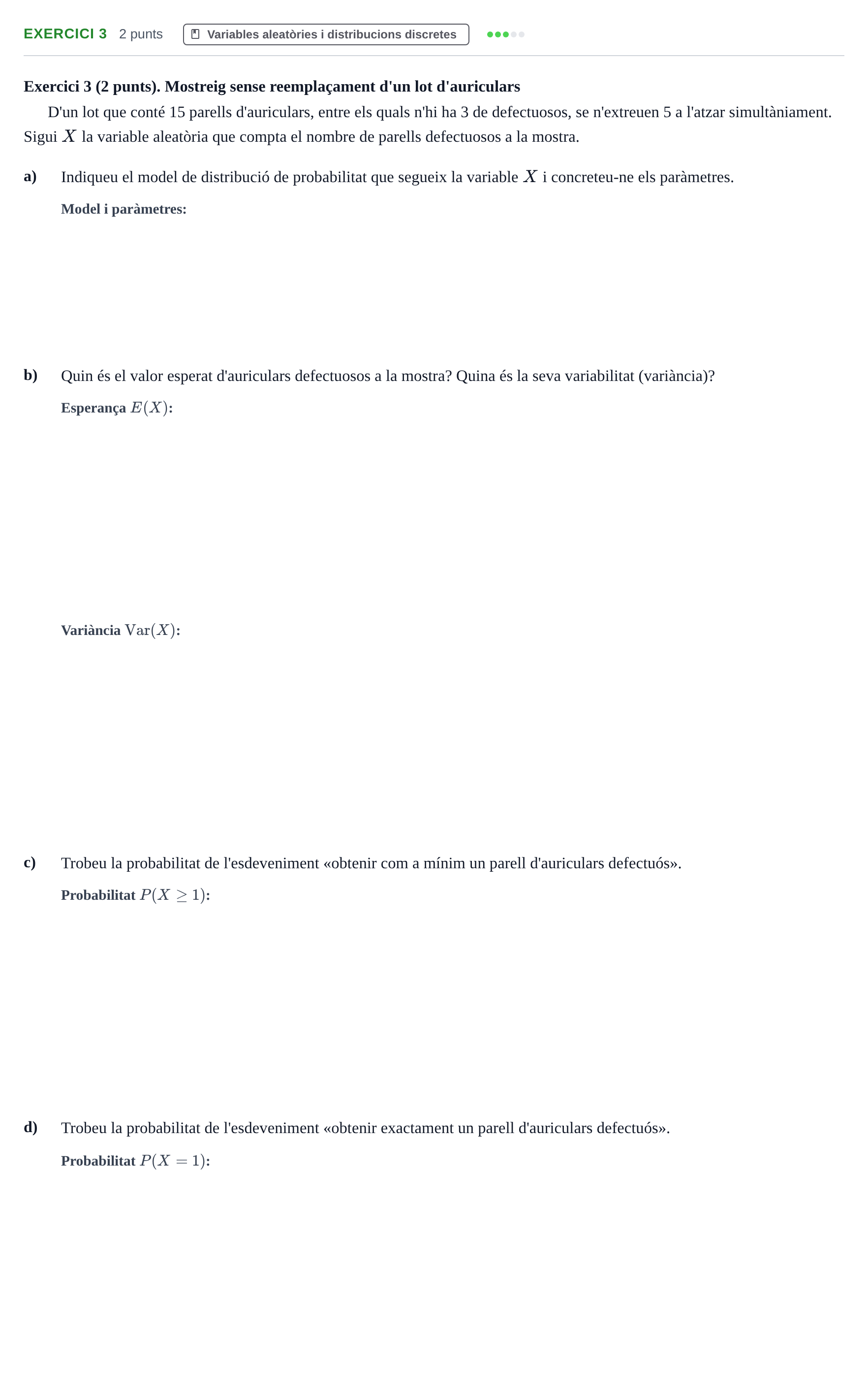 Enunciado: Exercici 3 · Bioestadística UAB 2022