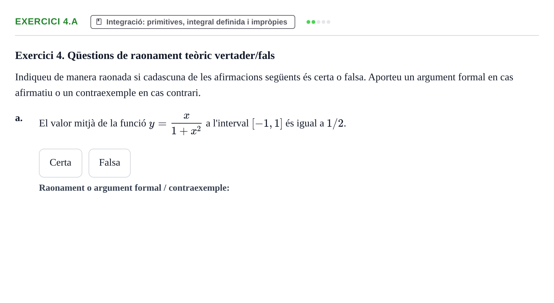 Enunciado: Exercici 4.a · Matemáticas UAB 2018