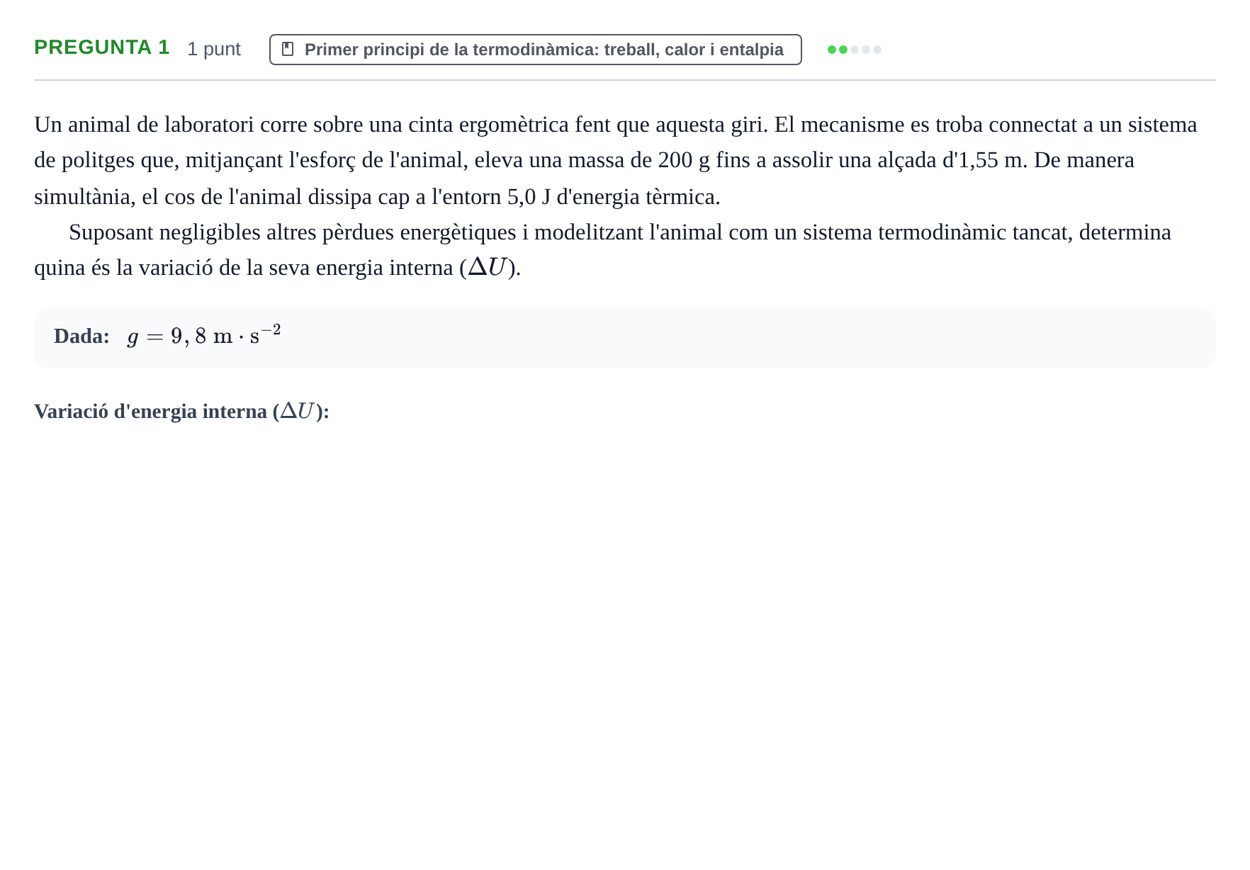 Enunciado: Pregunta 1 · Química UAB 2023