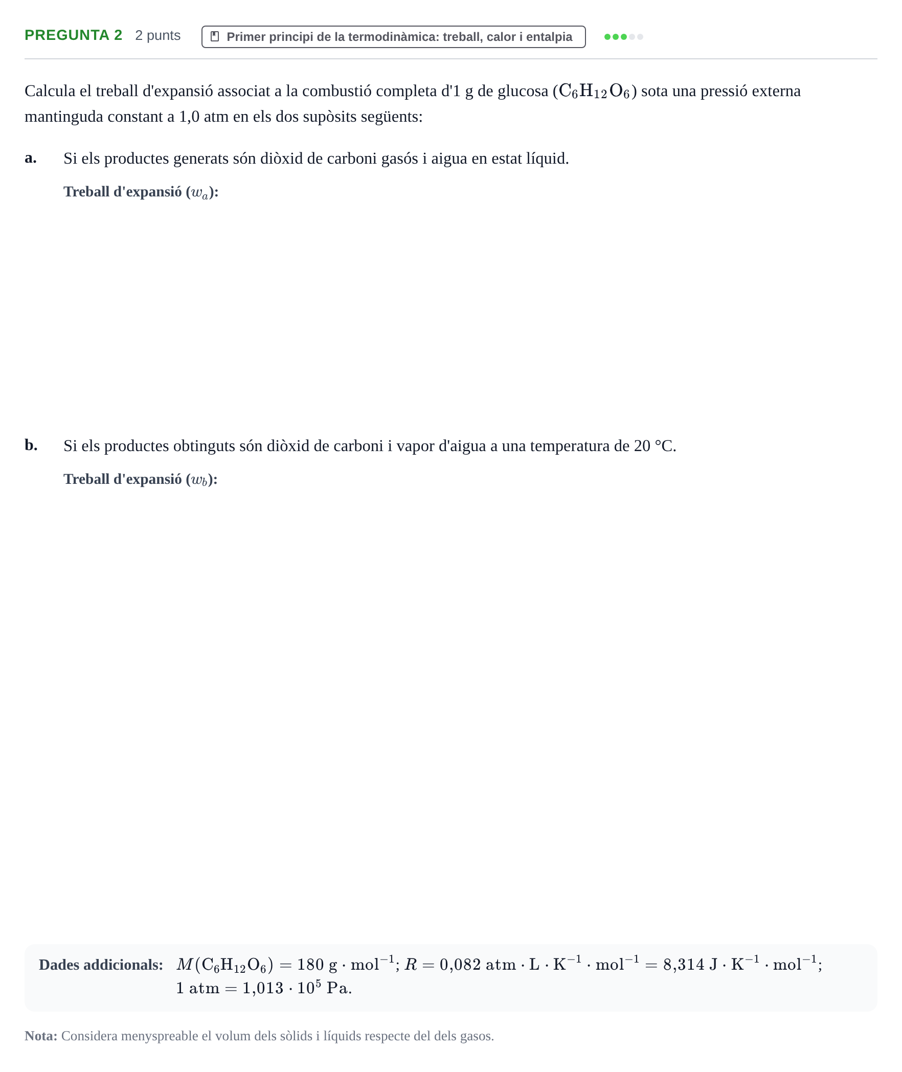 Enunciado: Pregunta 2 · Química UAB 2023
