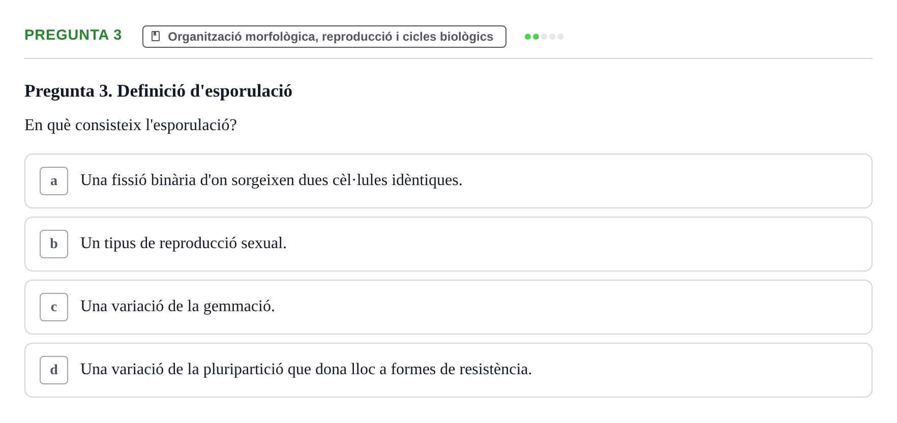 Enunciado: Pregunta 3 · Botánica UAB 2022