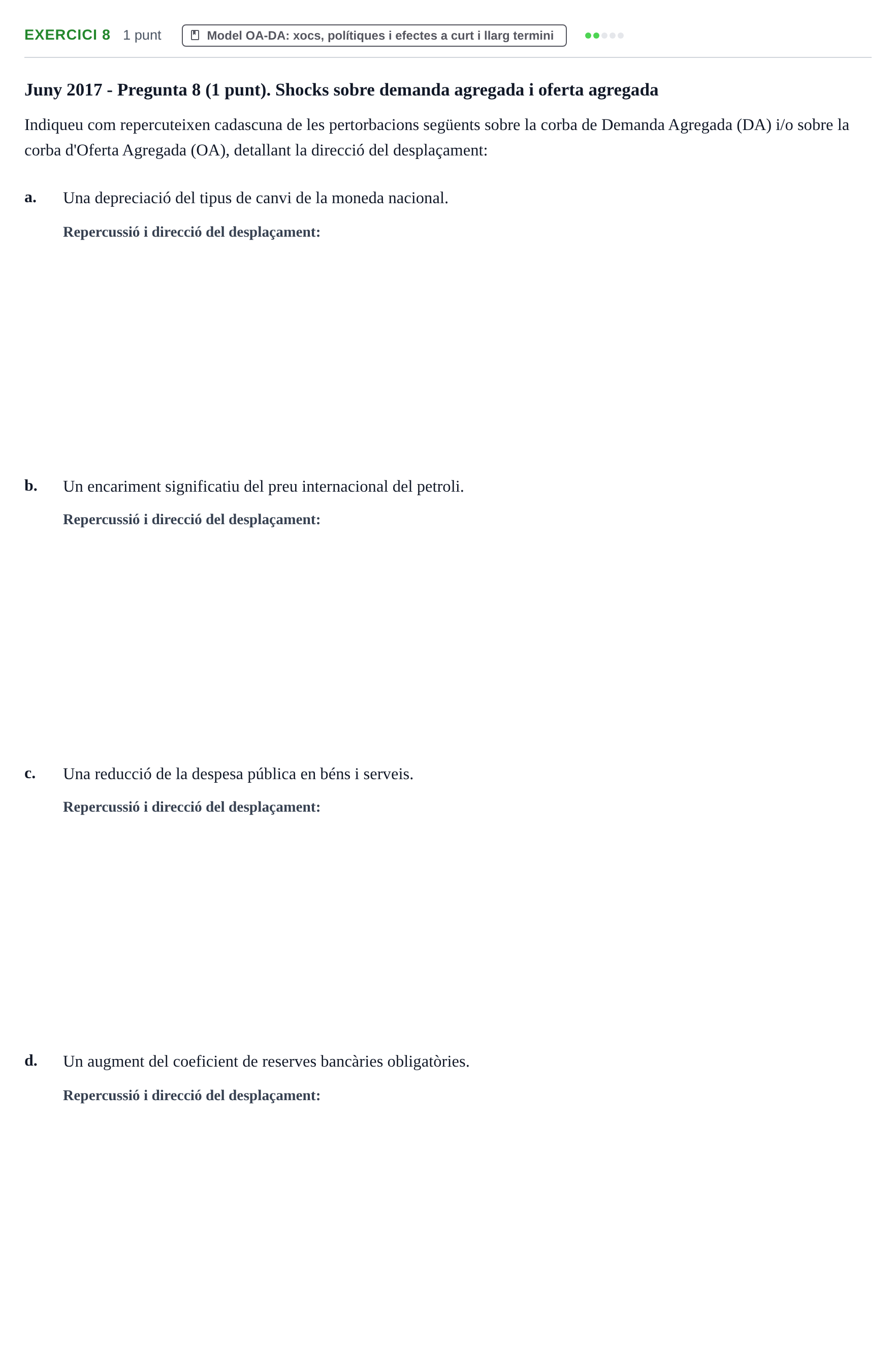 Enunciado: Problema 8 · Economía I UDL 2017