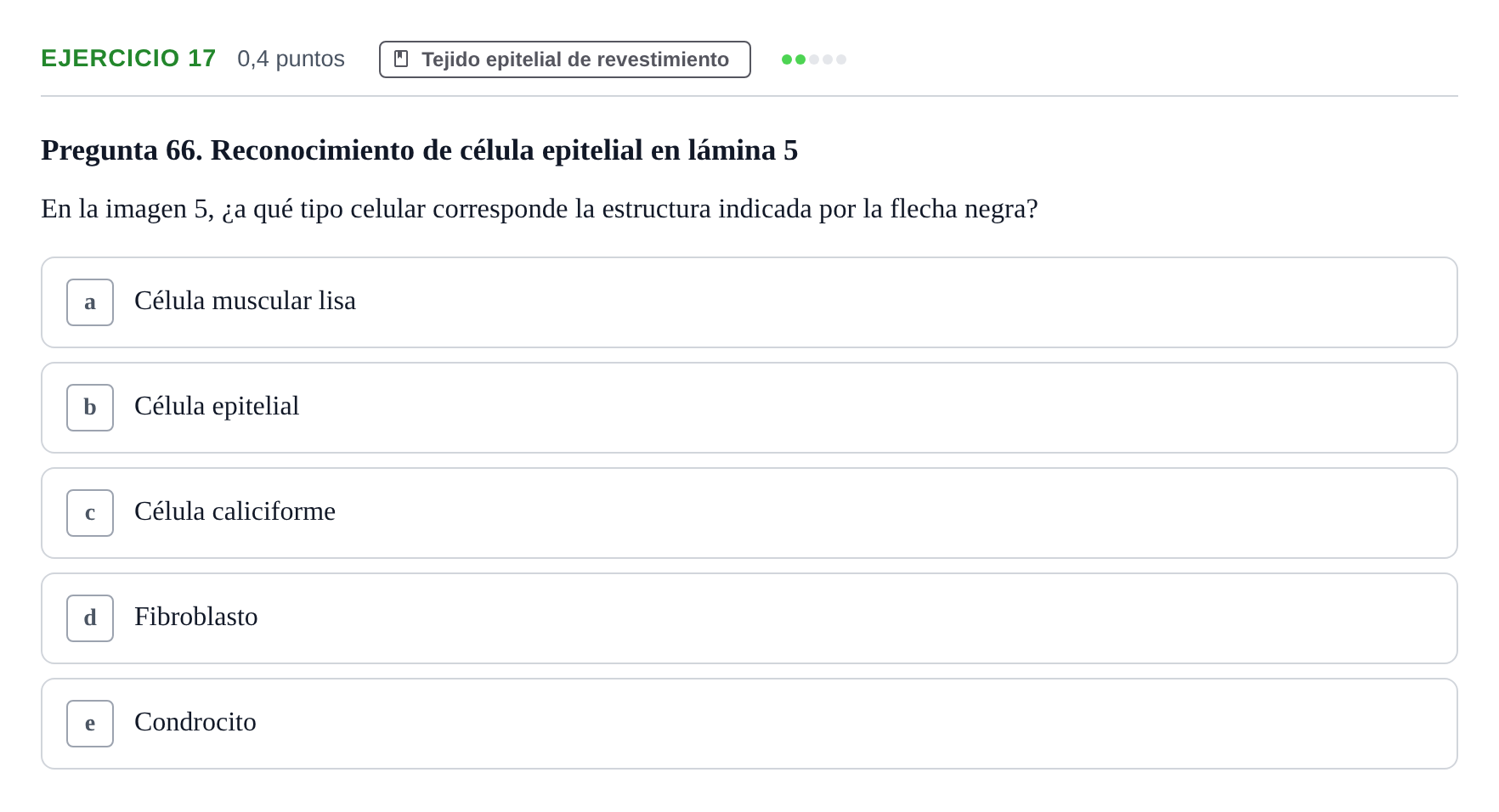 Enunciado: Problema 17 · Histología UAB 2022