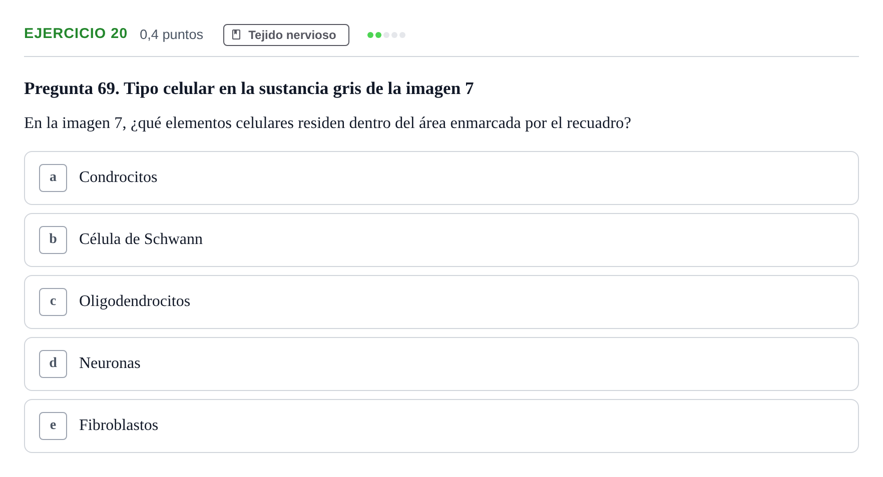 Enunciado: Problema 20 · Histología UAB 2022