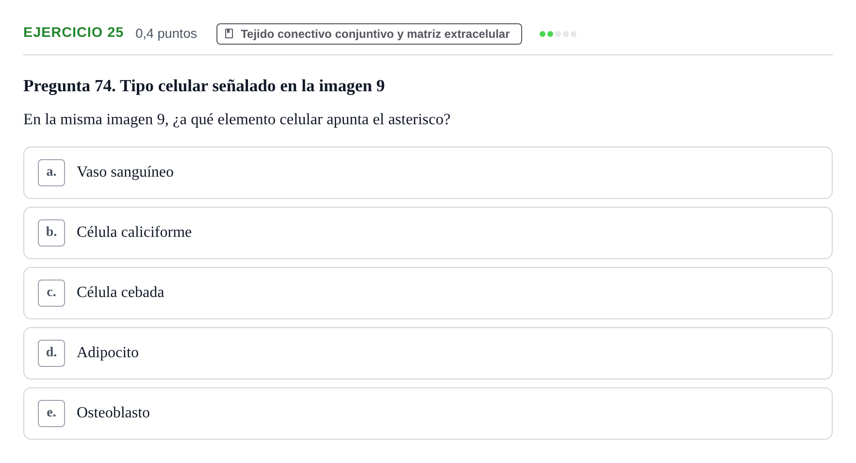 Enunciado: Problema 25 · Histología UAB 2022