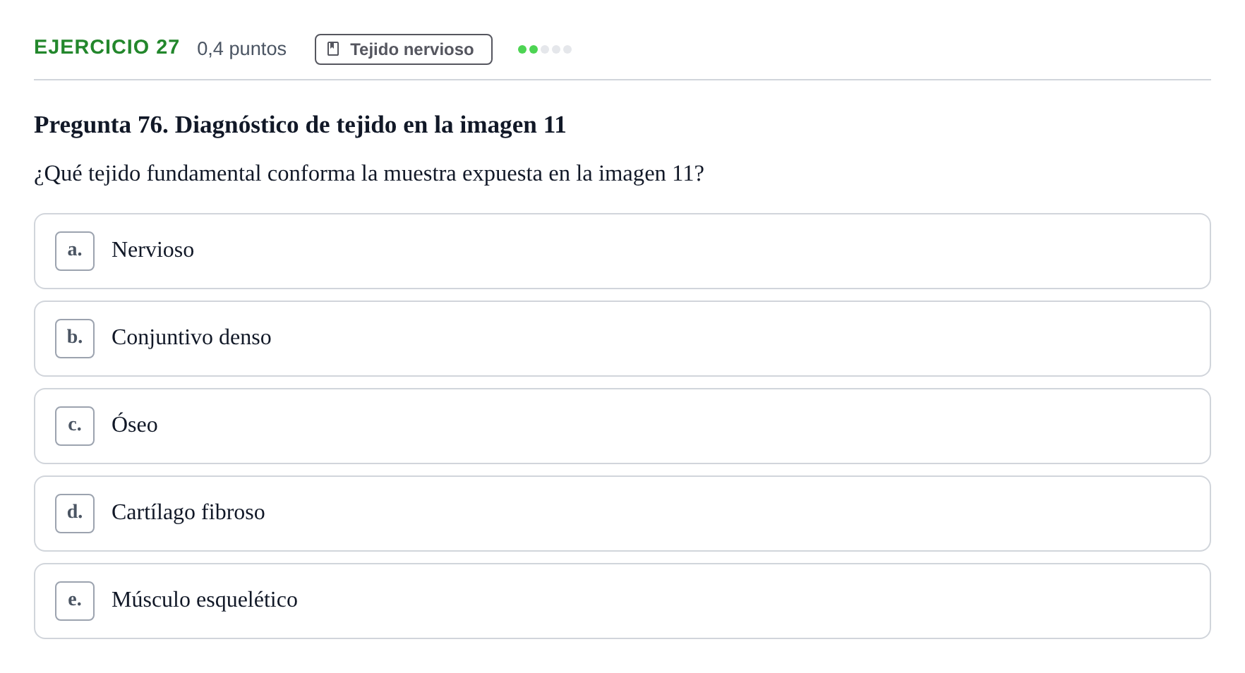 Enunciado: Problema 27 · Histología UAB 2022