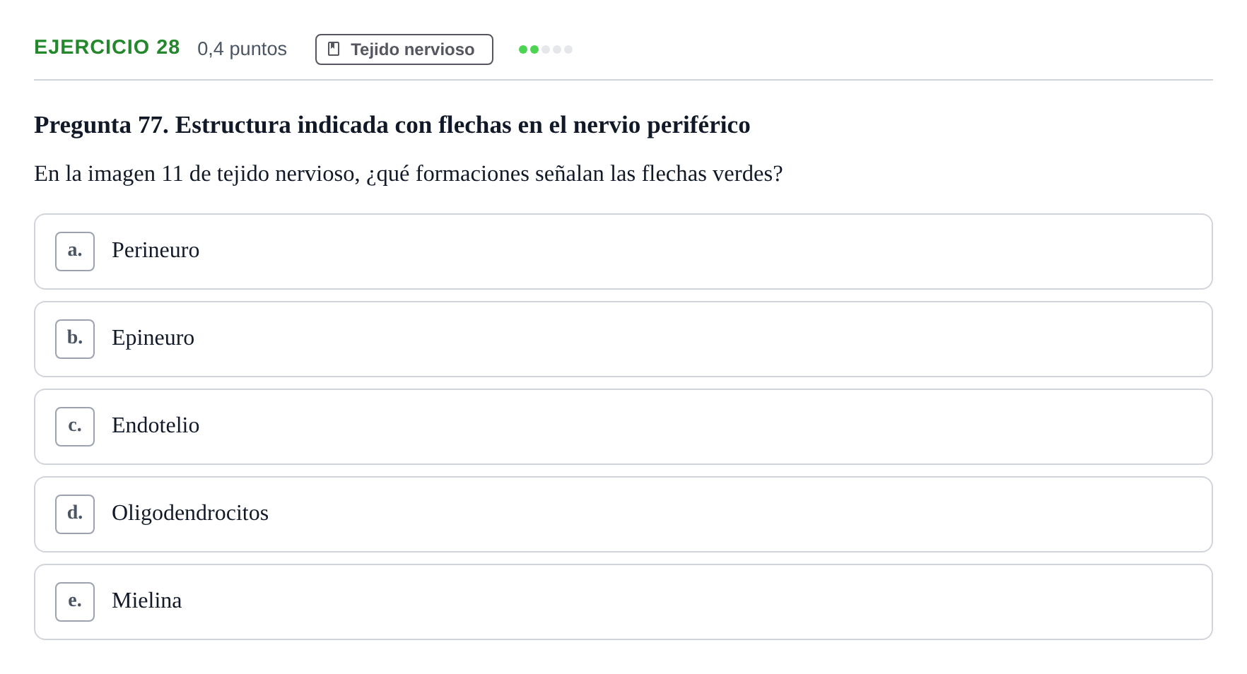 Enunciado: Problema 28 · Histología UAB 2022