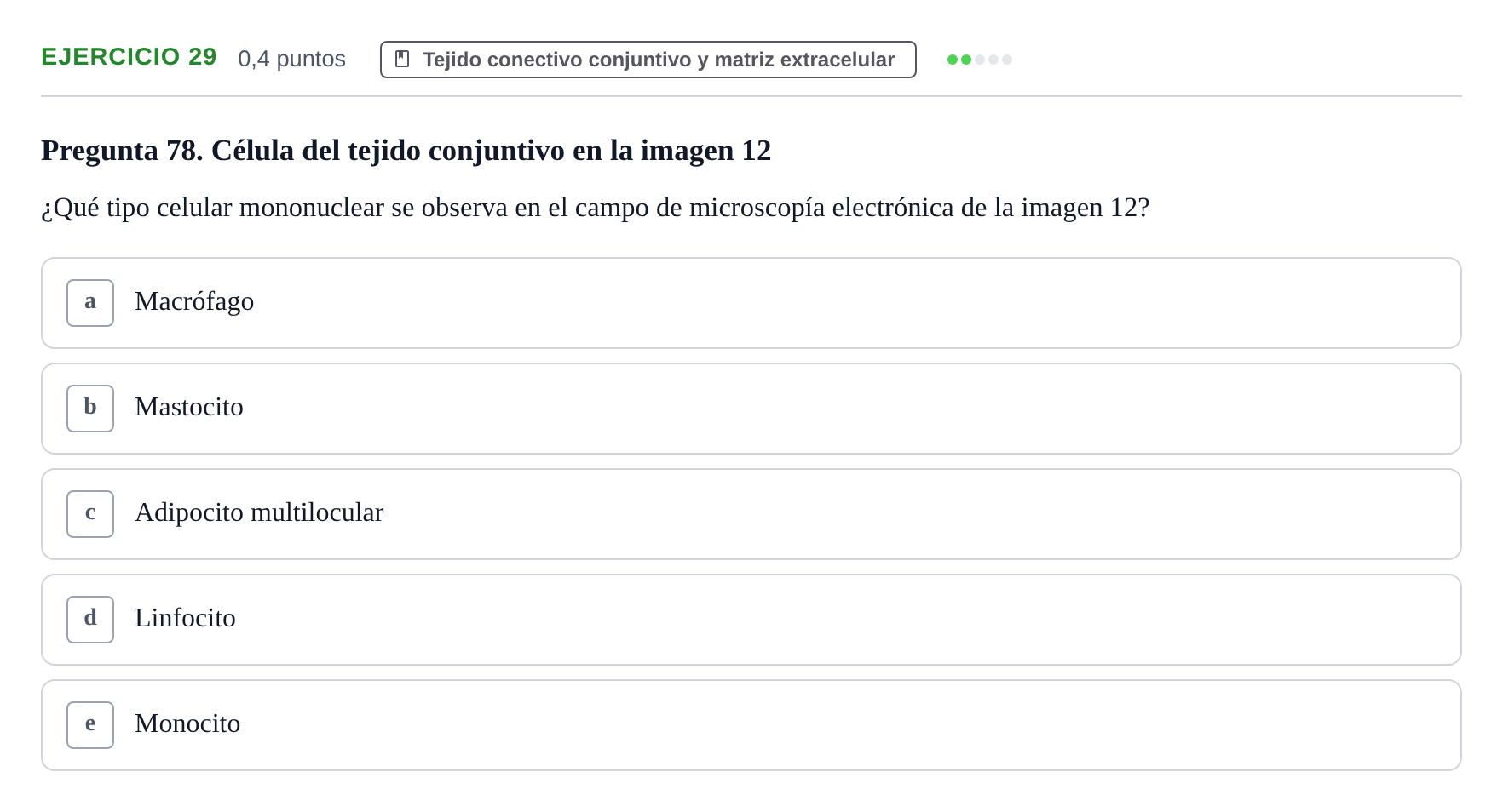 Enunciado: Problema 29 · Histología UAB 2022