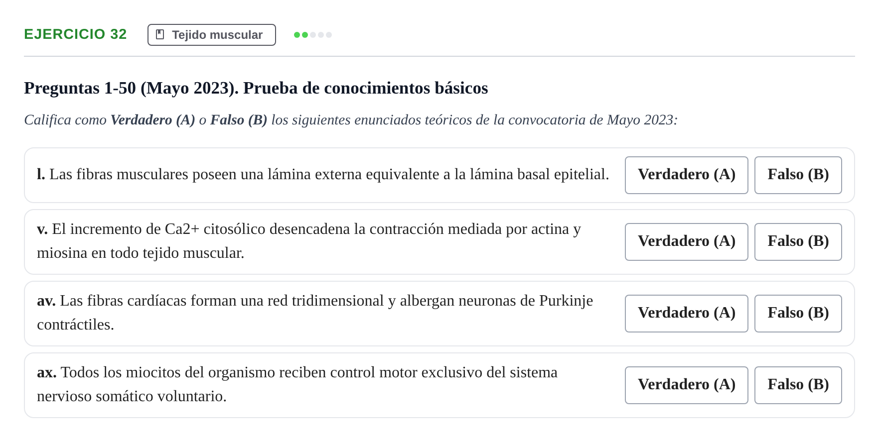 Enunciado: Ejercicio 32 - Tejido muscular · Histología UAB 2022