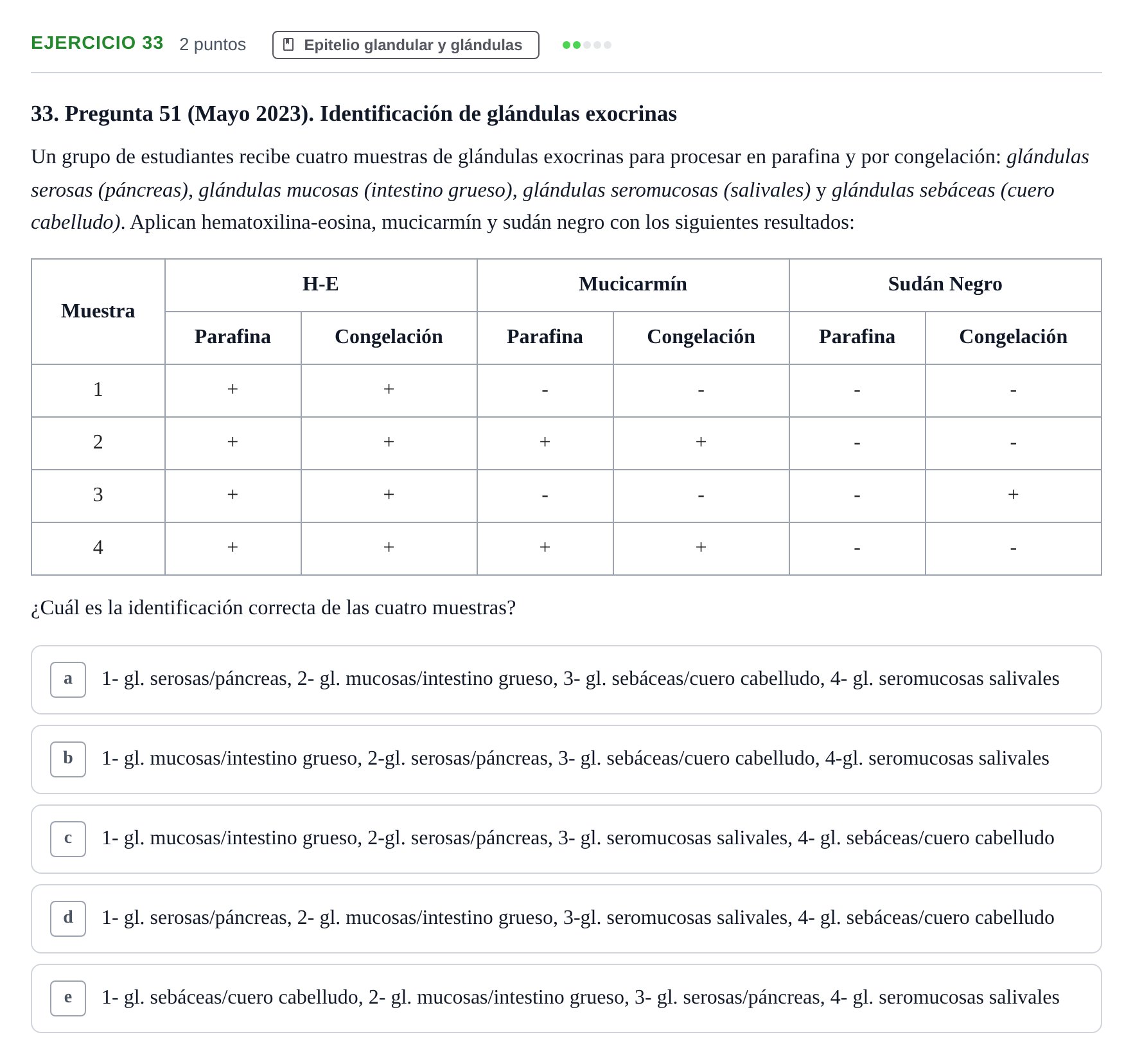 Enunciado: Problema 33 · Histología UAB 2022