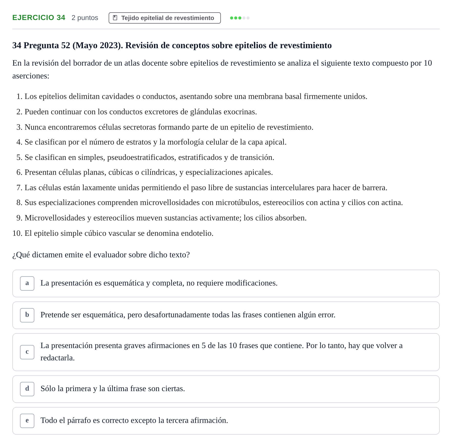 Enunciado: Problema 34 · Histología UAB 2022