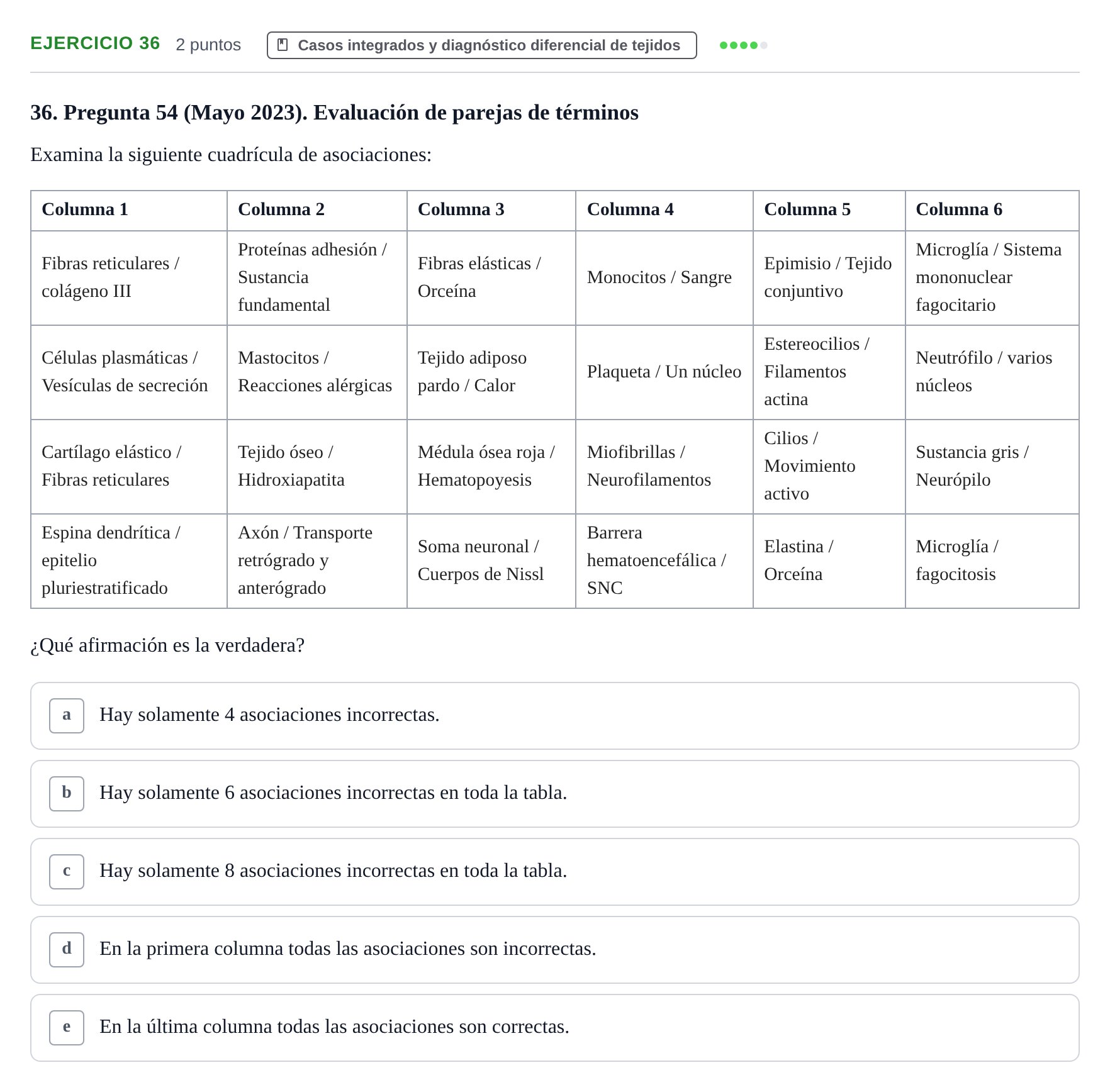 Enunciado: Problema 36 · Histología UAB 2022