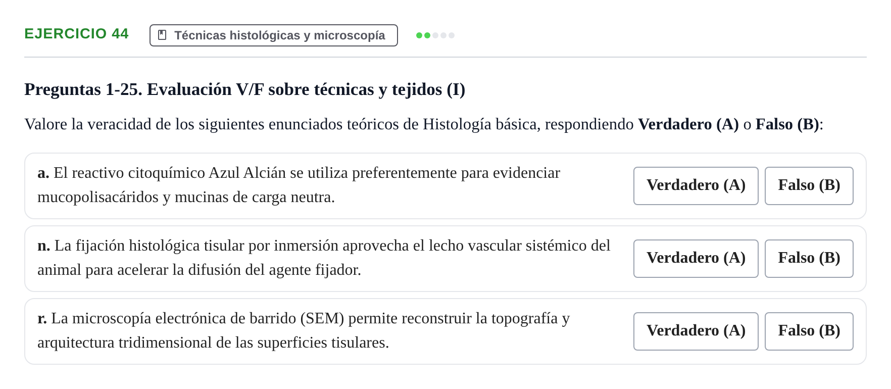 Enunciado: Ejercicio 44 - Técnicas histológicas y microscopía · Histología UAB 2022