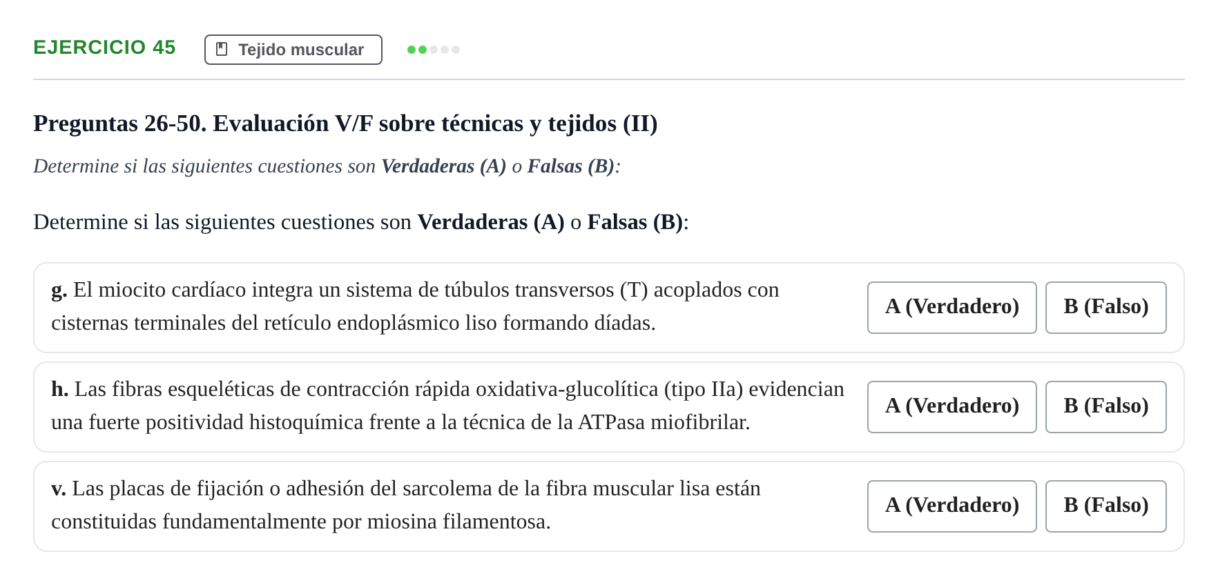 Enunciado: Ejercicio 45 - Tejido muscular · Histología UAB 2022